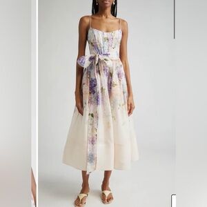Zimmermann Bliss Midi Dress with belt
